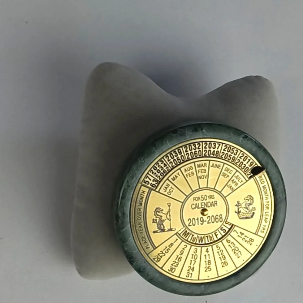 Perpetual Calendar Paper Weight.